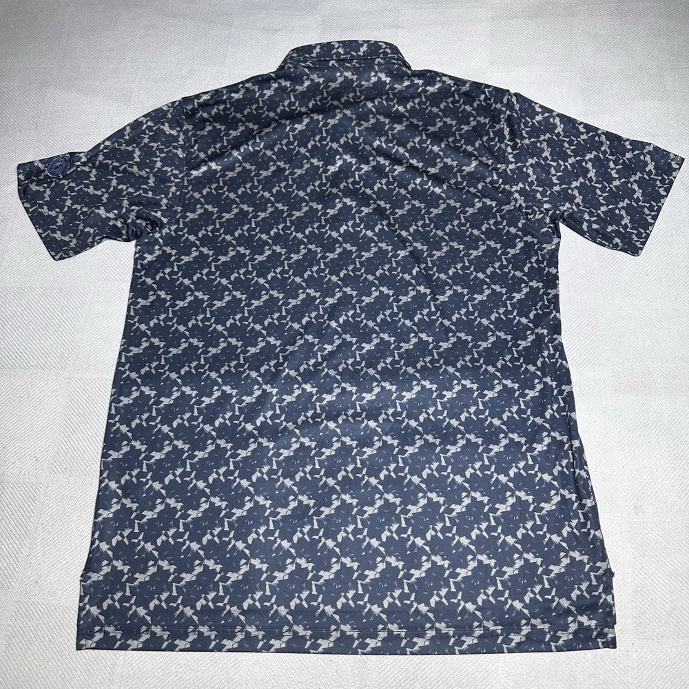 Dunning Golf Polo Mens Size XL Cracked Abstract Geometric Performance Medinah CC - Picture 7 of 9